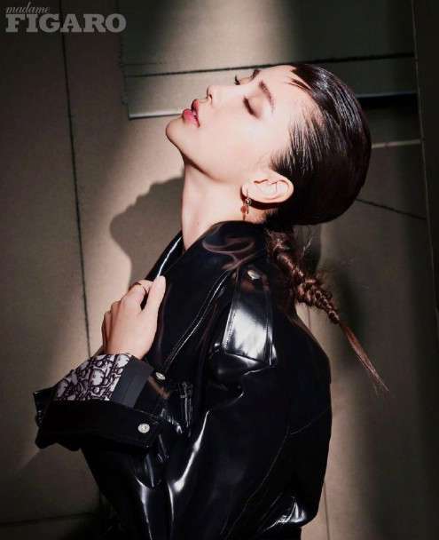 大眼明星angelababy油头发型《madame FIGARO》封面