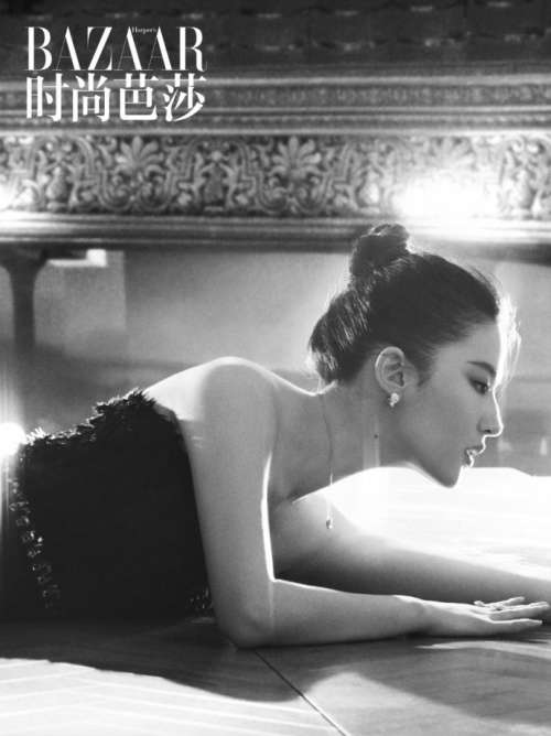 黑天鹅明星刘亦菲《时尚芭莎》7月上封面时