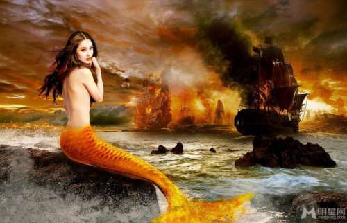 明星蓝燕图片_蓝燕漂亮海中美人鱼写真
