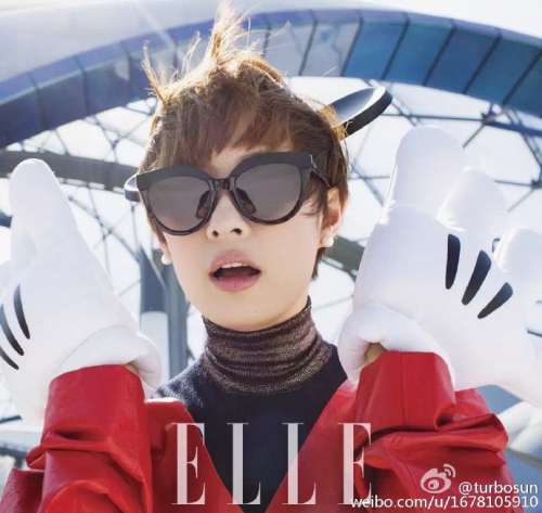明星图片_娘娘孙俪6.1携手elle迪斯尼写真