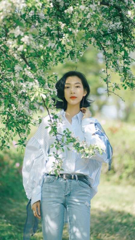主持人温雅春日唯美樱花写真曝光