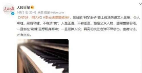 李云迪涉嫌被抓：“守法”是一堂必修课
