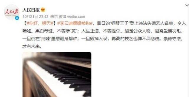 李云迪涉嫌被抓：“守法”是一堂必修课