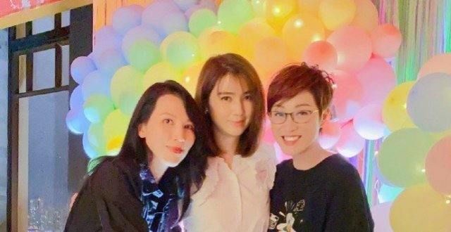 蔡少芬洪欣为陈法蓉庆生，寿星获两闺蜜亲吻好欢乐，张晋一旁大笑