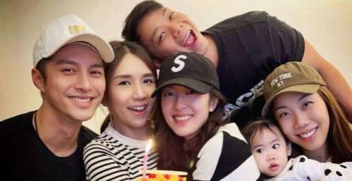 唐诗咏和林子善一家与TVB上位小生相聚 庆祝其终演男一兼女友生日