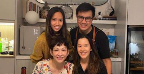 周润发前妻晒家庭聚会照，女婿亲自烹调一桌美食，外孙没有面