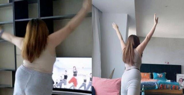 何超盈带2岁女儿逛街，穿短裤曝光真实腿型，毫不掩饰肥胖身材