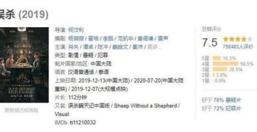《误杀2》上映首日票房喜人！误杀2剧情和误杀1没有关联！