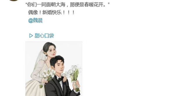 魏晨于玮婚礼，白敬亭俞灏明卡点送祝福