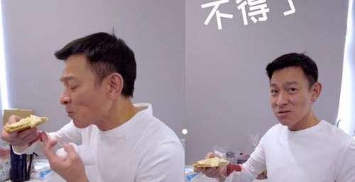 60岁刘德华下厨做鸡蛋吐司！大口吞咽一脸满足，嘴角粘上面包屑
