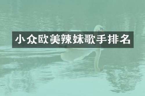 小众欧美辣妹歌手排名