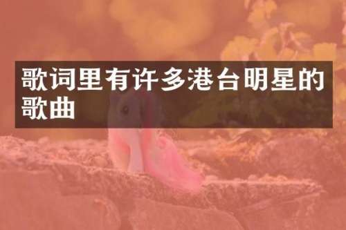歌词里有许多港台明星的歌曲