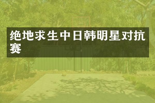 绝地求生中日韩明星对抗赛