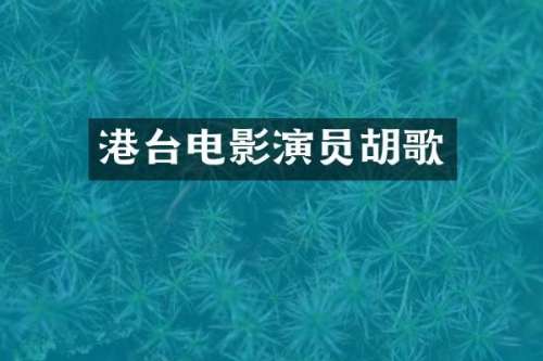港台电影演员胡歌