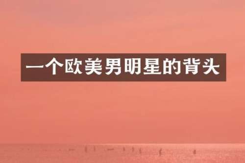 一个欧美男明星的背头