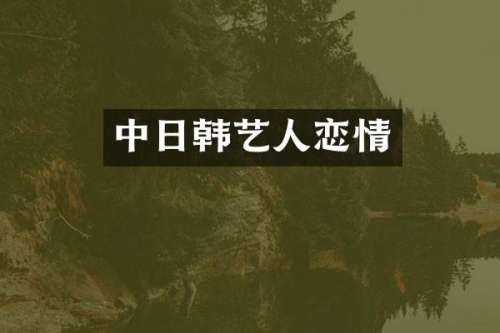 中日韩艺人恋情