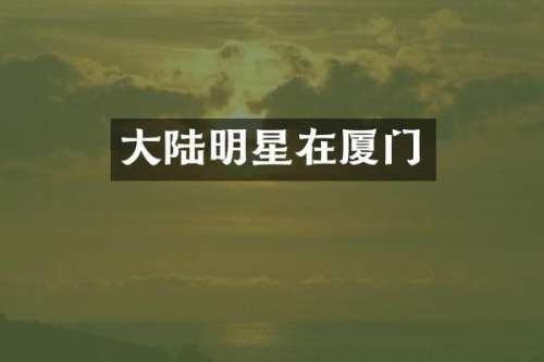 大陆明星在厦门