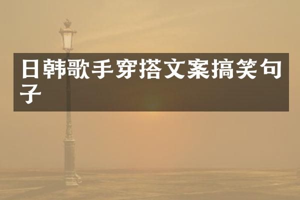 日韩歌手穿搭文案搞笑句子
