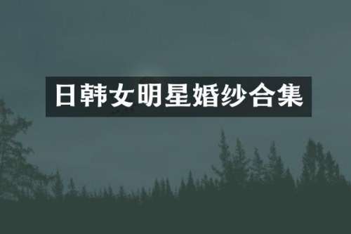 日韩女明星婚纱