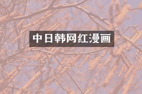 中日韩网红漫画