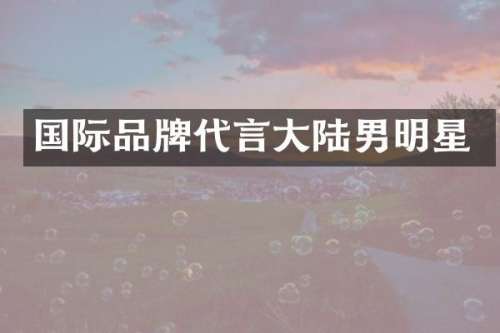 国际品牌代言大陆男明星