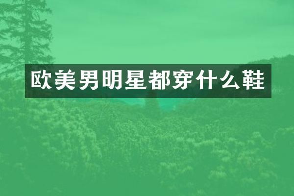 欧美男明星都穿什么鞋