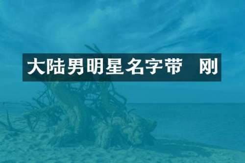 大陆男明星名字带  刚