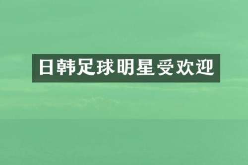 日韩足球明星受欢迎