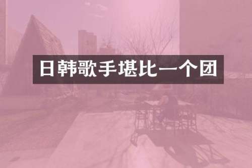 日韩歌手堪比一个团