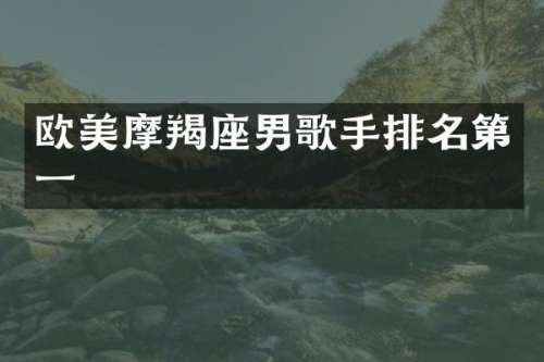 欧美摩羯座男歌手排名第一