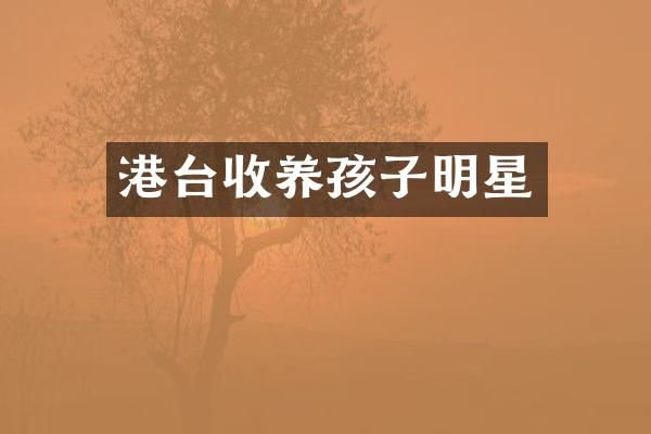 港台收养孩子明星