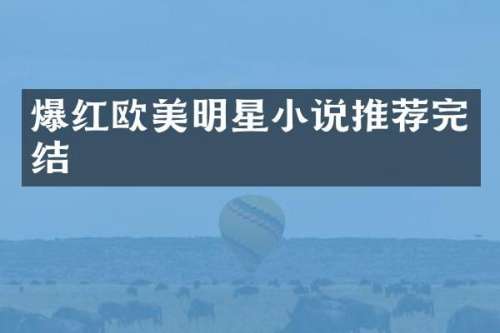爆红欧美明星小说推荐完结