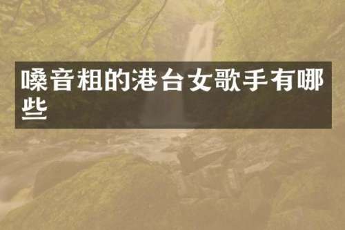 嗓音粗的港台女歌手有哪些