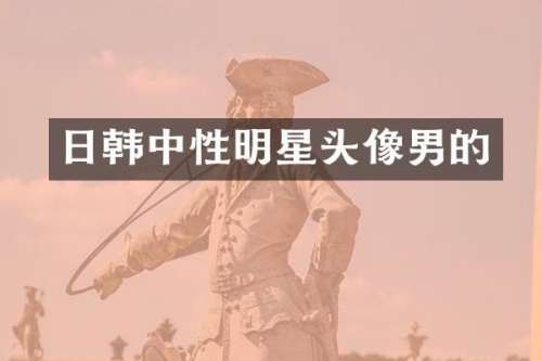 日韩中性明星头像男的