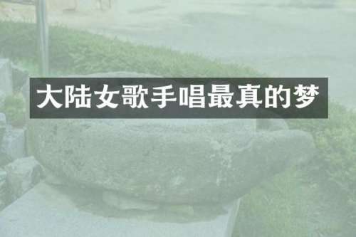 大陆女歌手唱最真的梦