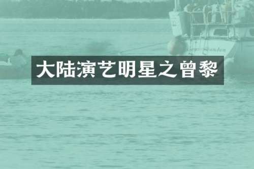 大陆演艺明星之曾黎