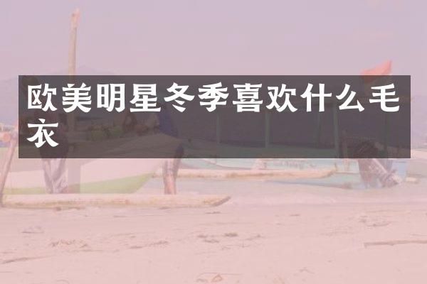 欧美明星冬季喜欢什么毛衣