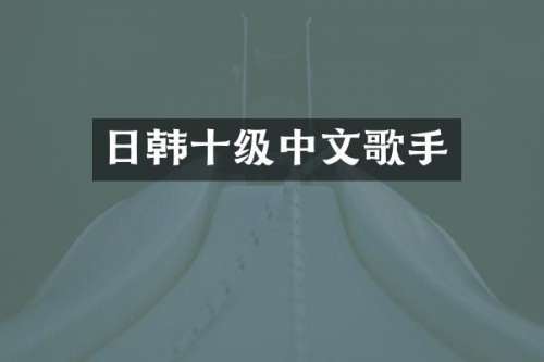 日韩十级中文歌手