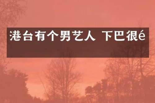 港台有个男艺人 下巴很长