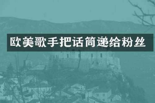 欧美歌手把话筒递给粉丝