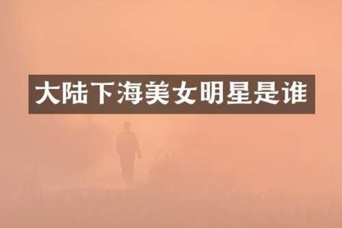 大陆下海明星是谁