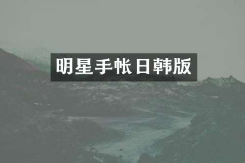 明星手帐日韩版