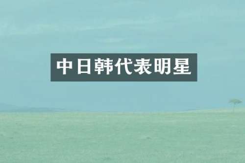 中日韩代表明星