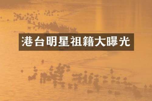 港台明星祖籍大曝光