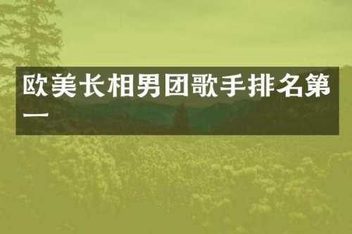 欧美长相男团歌手排名第一
