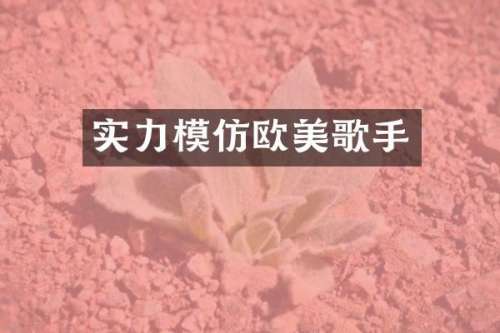 实力模仿欧美歌手