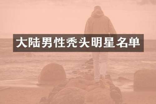大陆男性秃头明星名单