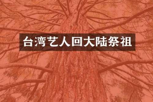 台湾艺人回大陆祭祖
