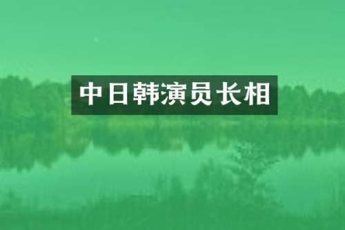 中日韩演员长相