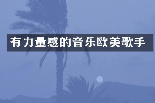 有力量感的音乐欧美歌手